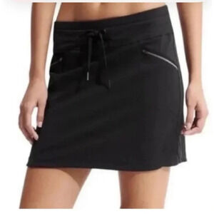 Athleta Metro Black Skort with Front Zipper Pockets Sz S
